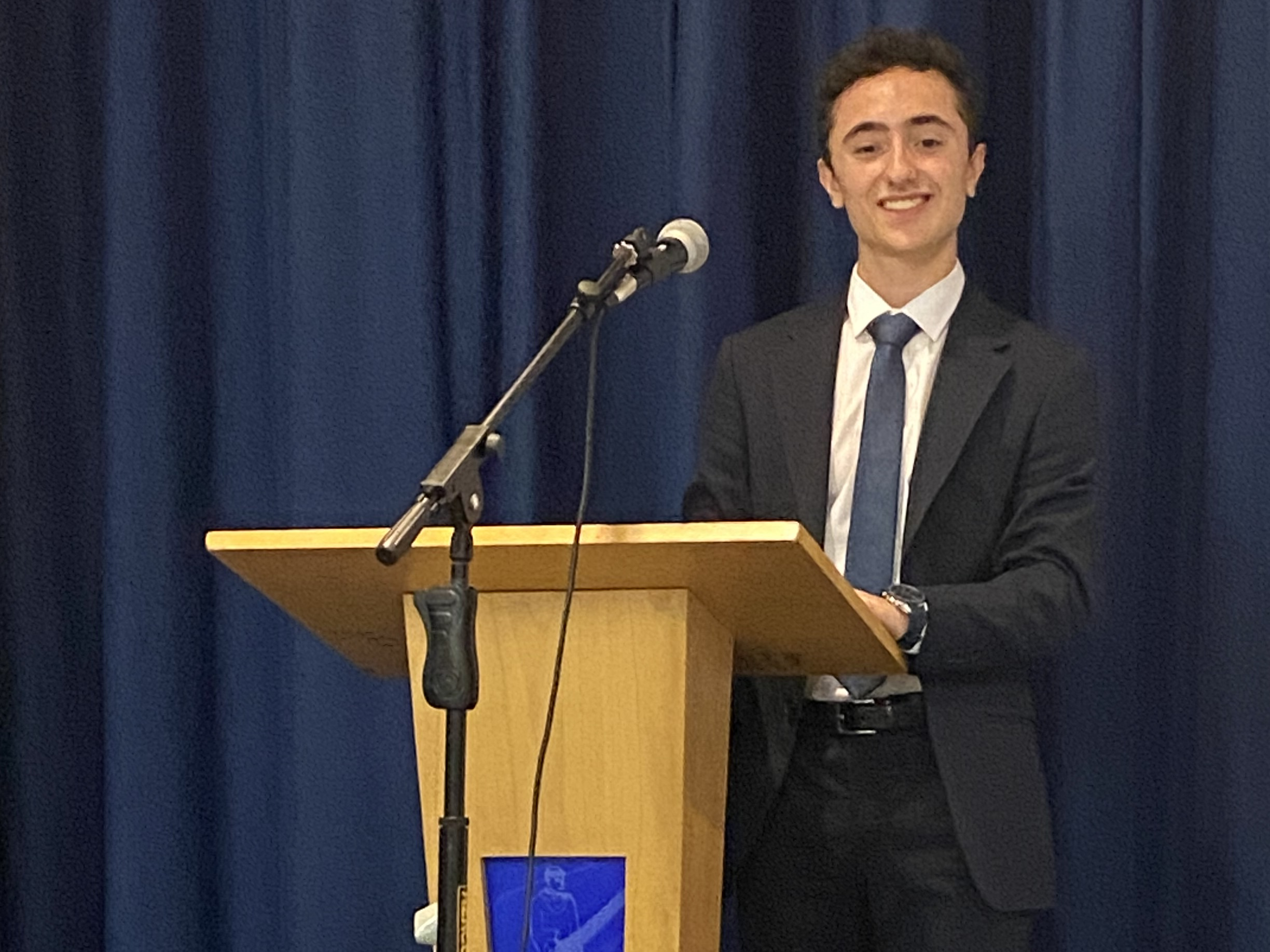 Picture of me, at the altar where I did my open evening speech.